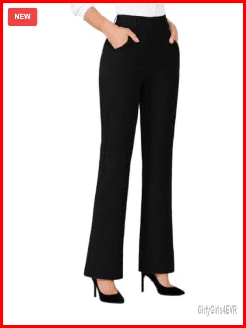 Stretchy Bootcut Work Pants with Pockets